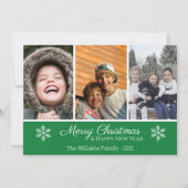 Frohe Weihnachtsfamilie 3 Foto Snowflake (Vorderseite)