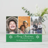 Frohe Weihnachtsfamilie 3 Foto Snowflake (Stehend Vorderseite)