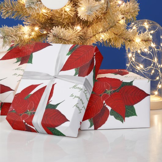 Frohe Weihnachtsfamilie Blumenpapier Geschenkpapier (Feiertage)