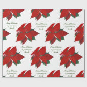 Frohe Weihnachtsfamilie Blumenpapier Geschenkpapier (Flach)
