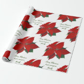 Frohe Weihnachtsfamilie Blumenpapier Geschenkpapier (Ungerollt)