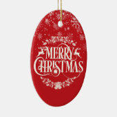 Frohe Weihnachtsfamilie Definition Schneeflocken Keramik Ornament (Rechts)