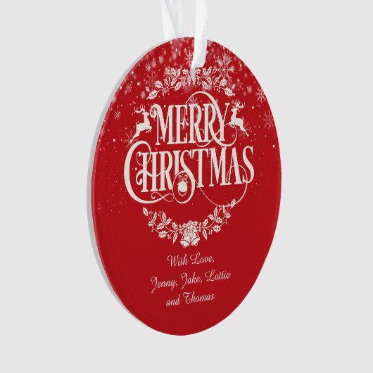 Frohe Weihnachtsfamilie Definition Urlaub Ornament (Vorderseite)