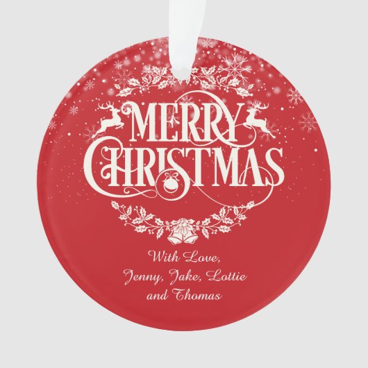 Frohe Weihnachtsfamilie Definition Urlaub Ornament (Vorderseite)