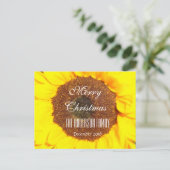 Frohe Weihnachtsfamilie Dezember 2018 Sonnenblume Feiertagspostkarte (Stehend Vorderseite)