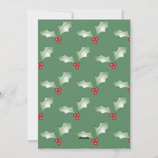 Frohe Weihnachtsfamilie Feiertagskarte (Rückseite)