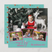 Frohe Weihnachtsfamilie Foto Collage Phantastisch (Vorne/Hinten)