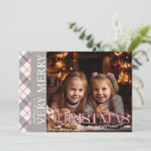 Frohe Weihnachtsfamilie Foto Einladung (Stehend Vorderseite)