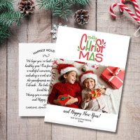 Frohe Weihnachtsfamilie Foto Feierliche Typografie