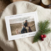 Frohe Weihnachtsfamilie Foto Feiertagskarte