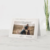 Frohe Weihnachtsfamilie Foto Feiertagskarte (Vorderseite)