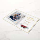 Frohe Weihnachtsfamilie Foto Folien Feiertagskarte (Gedreht)