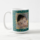 Frohe Weihnachtsfamilie Foto Green Frame Kaffeetasse (Links)