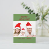 Frohe Weihnachtsfamilie Foto mit Namen (Stehend Vorderseite)