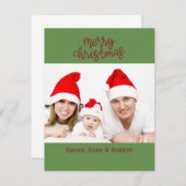 Frohe Weihnachtsfamilie Foto mit Namen (Vorne/Hinten)