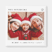 Frohe Weihnachtsfamilie Foto modern minimalistisch Magnet (Vorne)