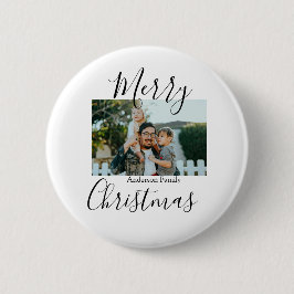 Frohe Weihnachtsfamilie Foto modern und elegant ru Button