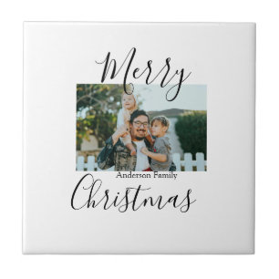 Frohe Weihnachtsfamilie Foto modern und elegant ru Fliese