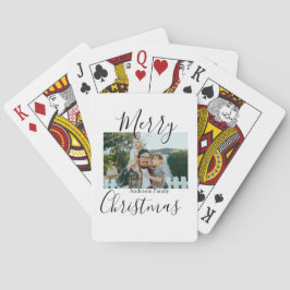 Frohe Weihnachtsfamilie Foto modern und elegant ru Spielkarten
