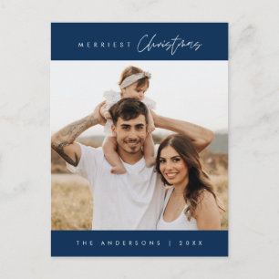 Frohe Weihnachtsfamilie Foto, modern und gemütlich Postkarte