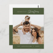 Frohe Weihnachtsfamilie Foto, modern und gemütlich Postkarte (Vorne/Hinten)