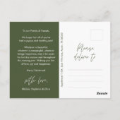 Frohe Weihnachtsfamilie Foto, modern und gemütlich Postkarte (Rückseite)