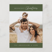 Frohe Weihnachtsfamilie Foto, modern und gemütlich Postkarte (Vorderseite)