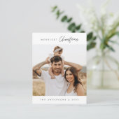 Frohe Weihnachtsfamilie Foto, modern und gemütlich Postkarte (Stehend Vorderseite)