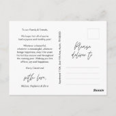 Frohe Weihnachtsfamilie Foto, modern und gemütlich Postkarte (Rückseite)