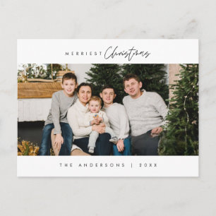 Frohe Weihnachtsfamilie Foto, modern und gemütlich Postkarte