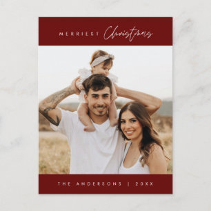 Frohe Weihnachtsfamilie Foto, modern und gemütlich Postkarte