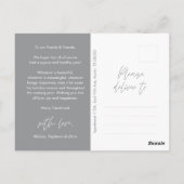 Frohe Weihnachtsfamilie Foto, modern und gemütlich Postkarte (Rückseite)