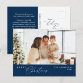 Frohe Weihnachtsfamilie Foto, Moderne Romantik Postkarte (Vorne/Hinten)