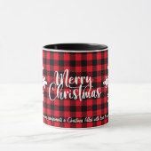 Frohe Weihnachtsfamilie Foto Name Personalisiert R Tasse (Zentrum)