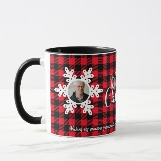 Frohe Weihnachtsfamilie Foto Name Personalisiert R Tasse (Links)