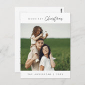 Frohe Weihnachtsfamilie Foto, Natur im Freien Postkarte (Vorne/Hinten)