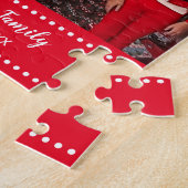 Frohe Weihnachtsfamilie Foto Personalisiert Puzzle (Seite)