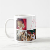 Frohe Weihnachtsfamilie Foto rot dekorative Text Kaffeetasse (Links)