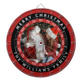 Frohe Weihnachtsfamilie Foto | Rot und Schwarz Dartscheibe (vorne)
