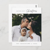 Frohe Weihnachtsfamilie Foto, süße Romantik Postkarte (Vorne/Hinten)