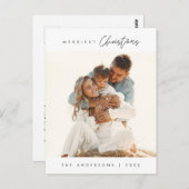 Frohe Weihnachtsfamilie Foto, zeitgenössisch Postkarte (Vorne/Hinten)