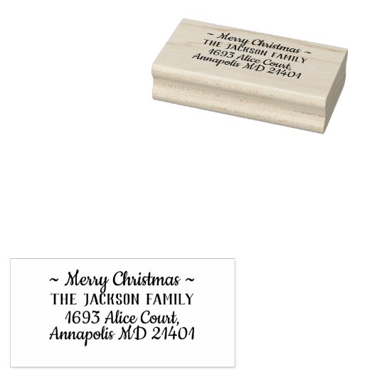 Frohe Weihnachtsfamilie Gummistempel (Stempel)