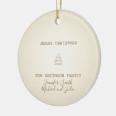 Frohe Weihnachtsfamilie Keramik Ornament (Links)