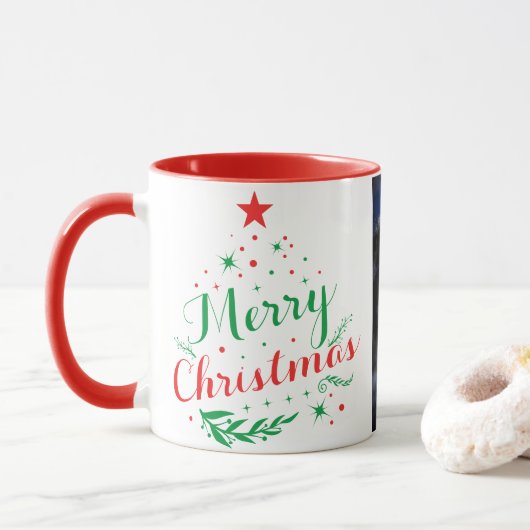 frohe Weihnachtsfamilie lieblich Tasse (Mit Donut)