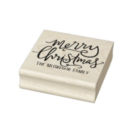 Frohe Weihnachtsfamilie Name Card und Stationary Gummistempel