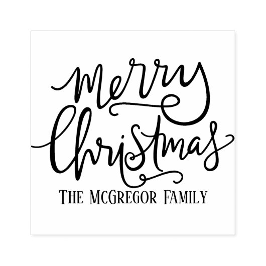 Frohe Weihnachtsfamilie Name Card und Stationary Gummistempel (Prägung)