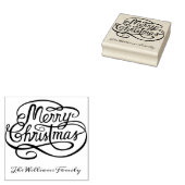 Frohe Weihnachtsfamilie Name Festive Decorative Gummistempel (Stempel)