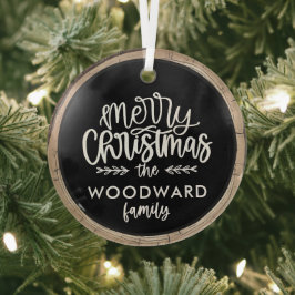Frohe Weihnachtsfamilie Name Keepake Tree Ornament Aus Glas
