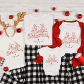 Frohe Weihnachtsfamilie Name Reindeer Holiday T-Shirt