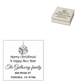 Frohe Weihnachtsfamilie Rücksendeadresse Gummistempel (Stempel)